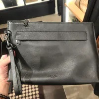 [S] COACH 28614 POUCH PEBBLED LEATHER,BLACK, 191202593633 (SCO903)