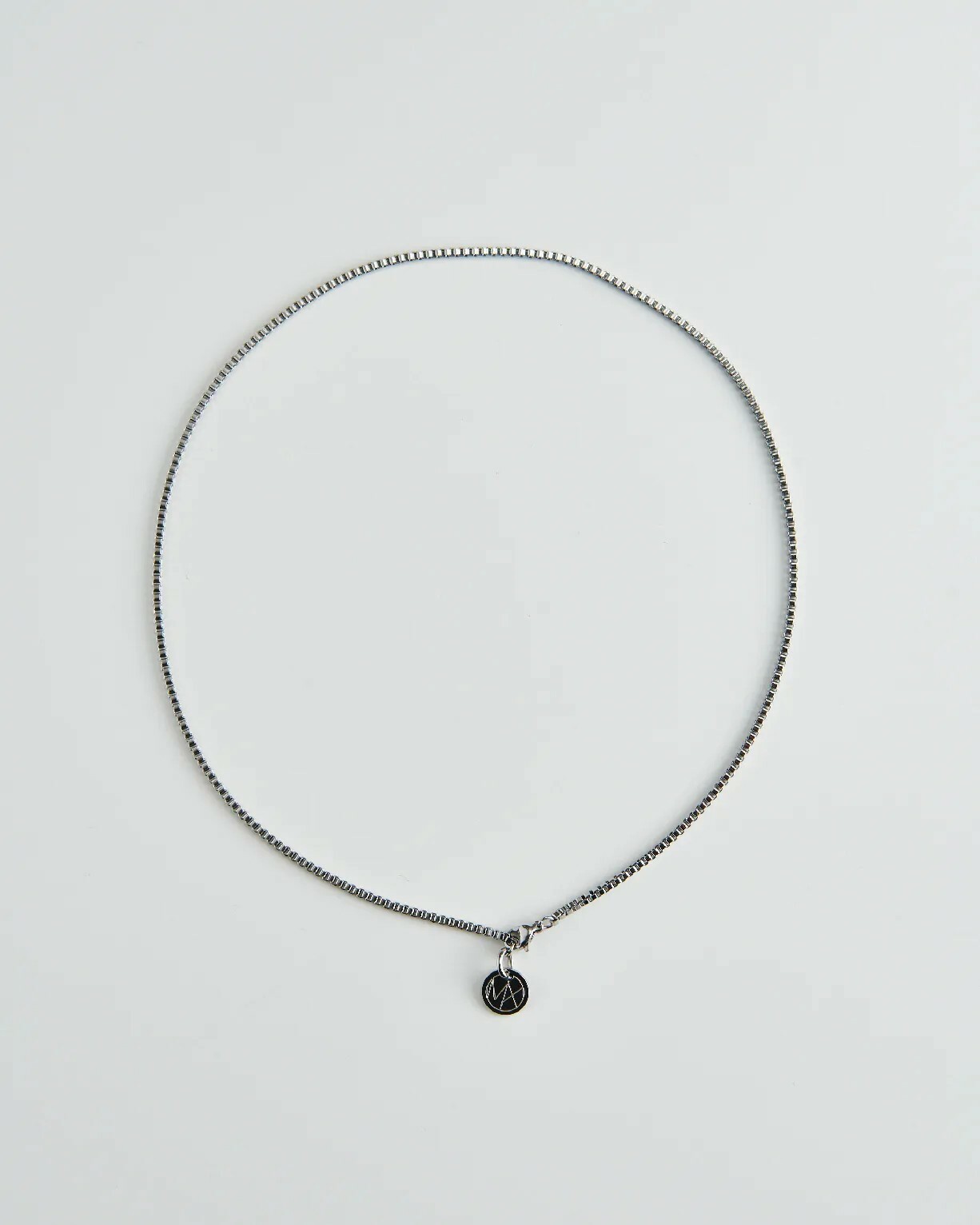 MN022 1.9MM寬純鋼方盒子項鍊