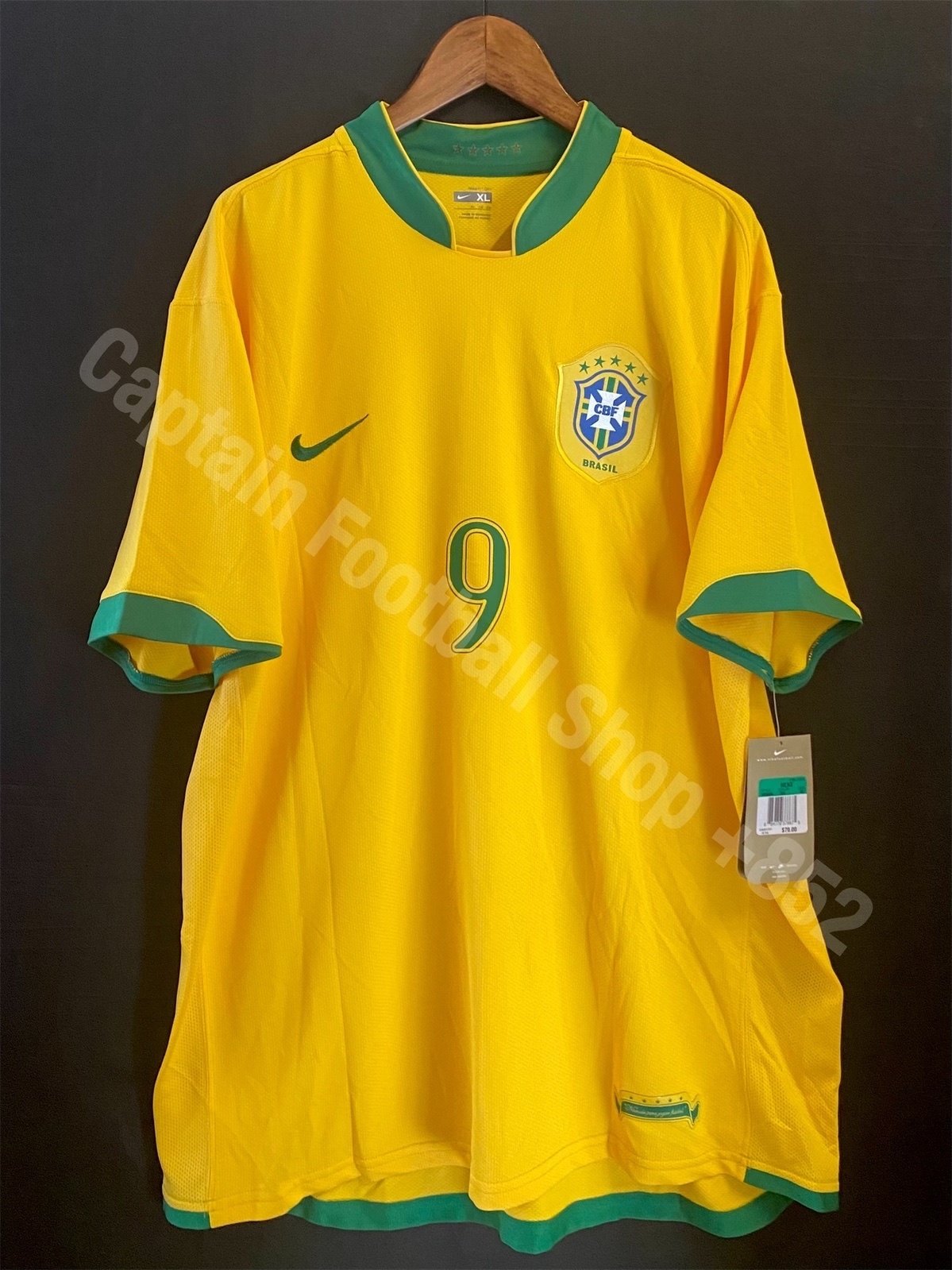 (全新有牌) 巴西 2006 世界盃 Nike 主場球衣 #9 RONALDO