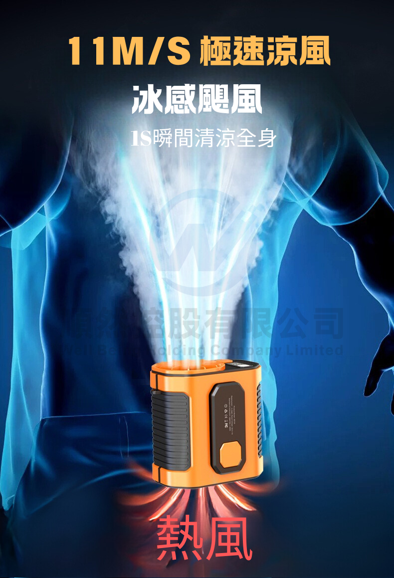 100 Mini fan 100檔隨身夾掛腰風扇