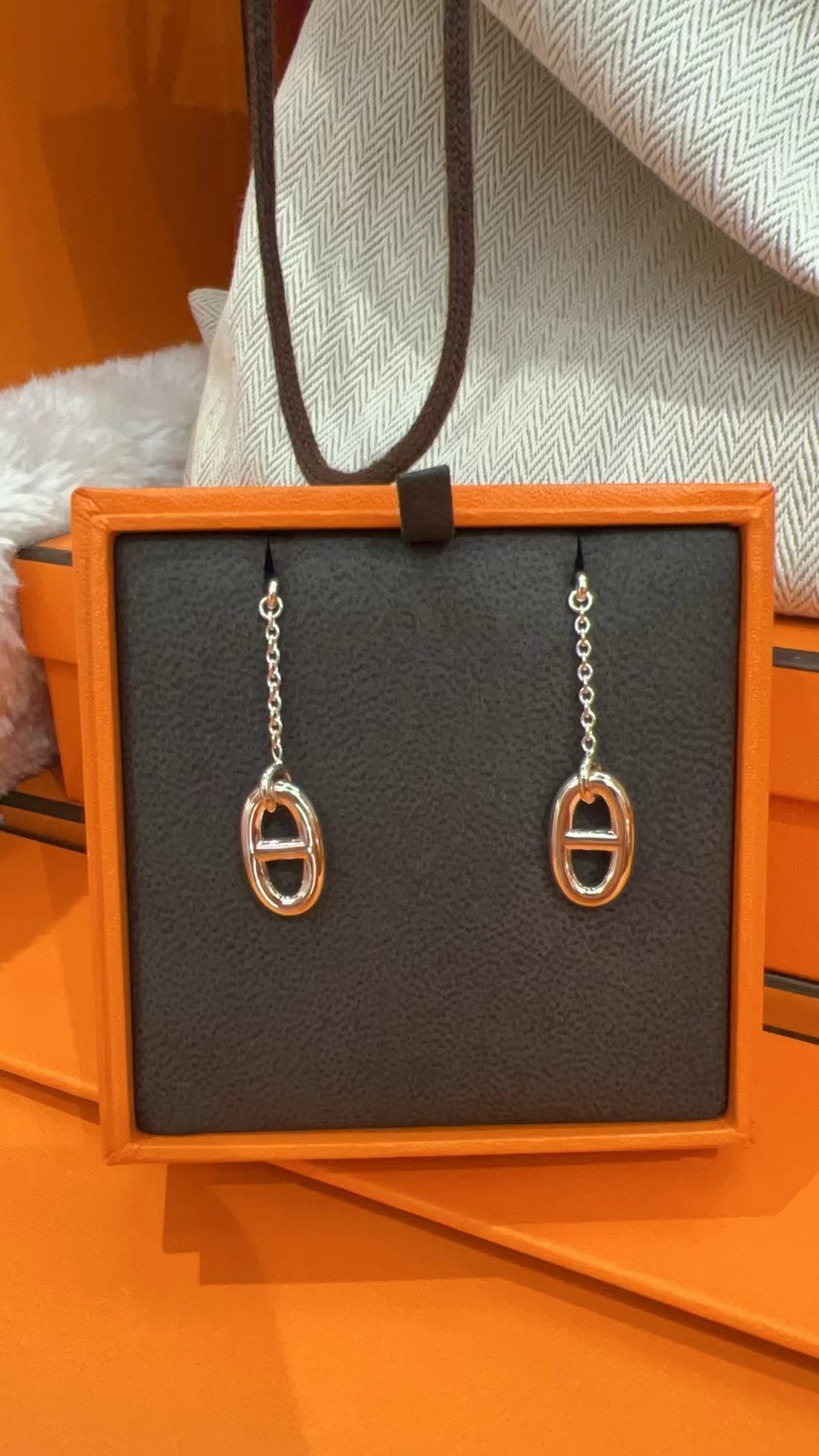 Hermes 925 豬鼻耳環 -M