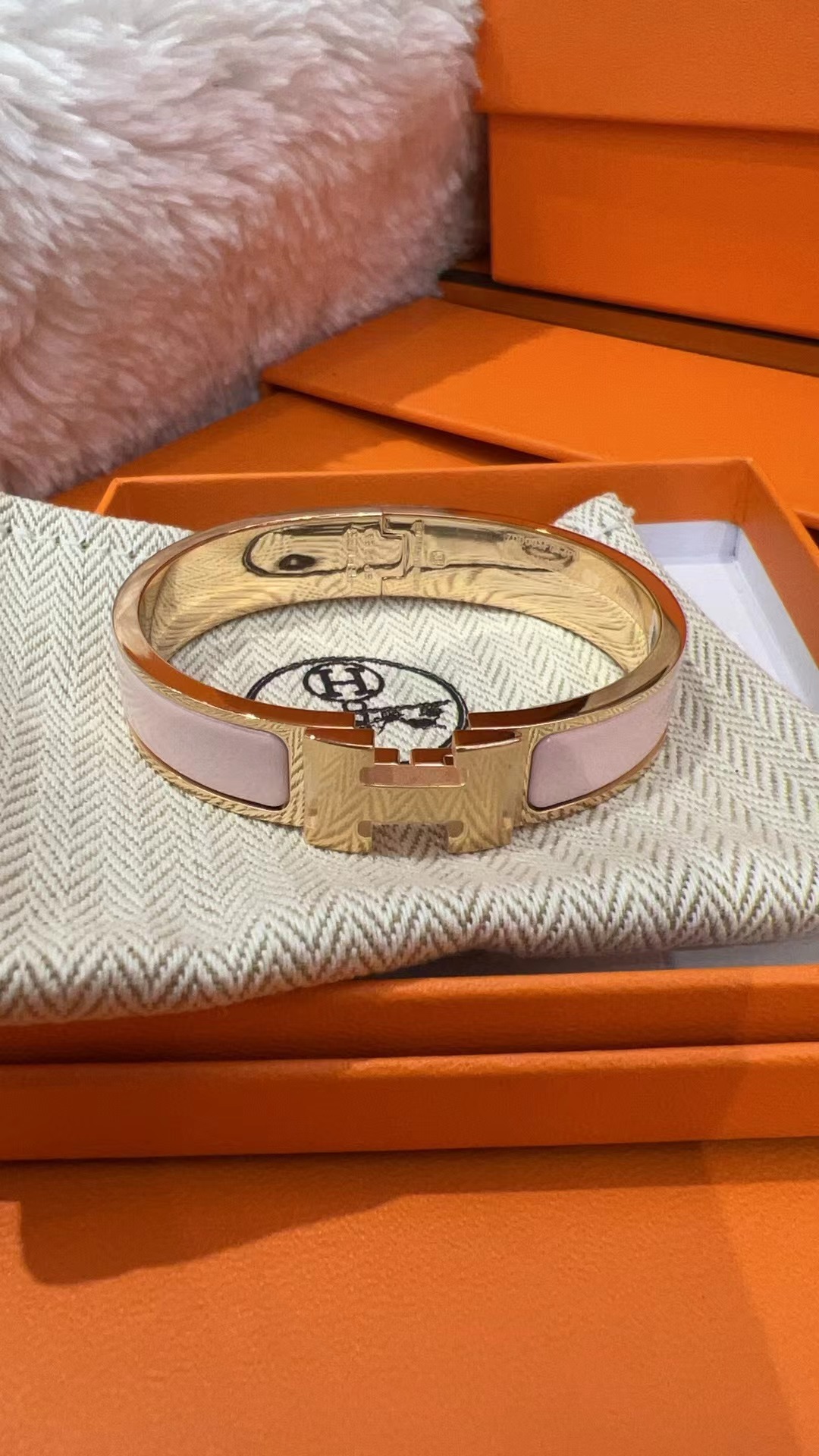 Hermes 粉色玫瑰金 Pm size  -M