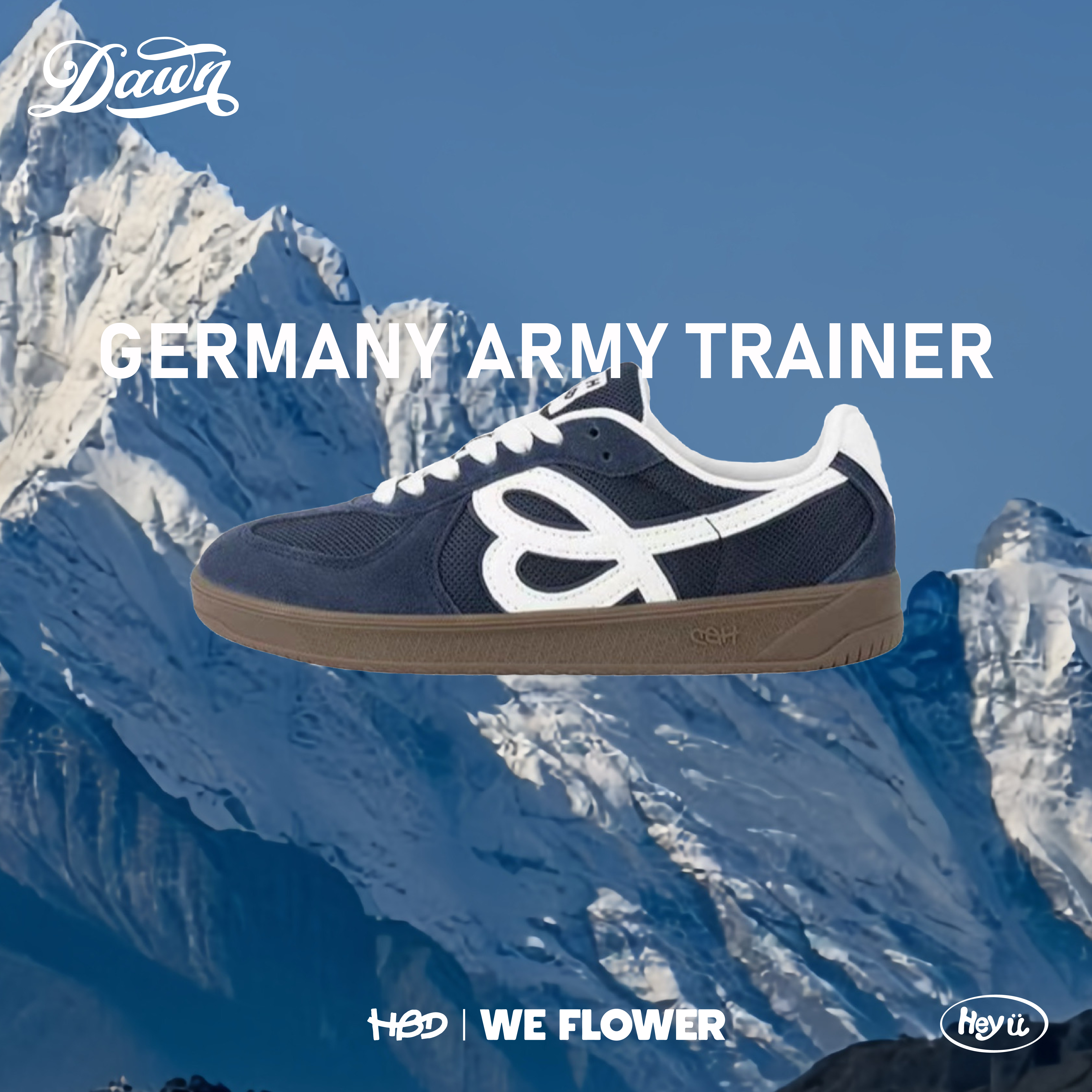 HBD X WE FLOWER Germany Army Trainer (藍)