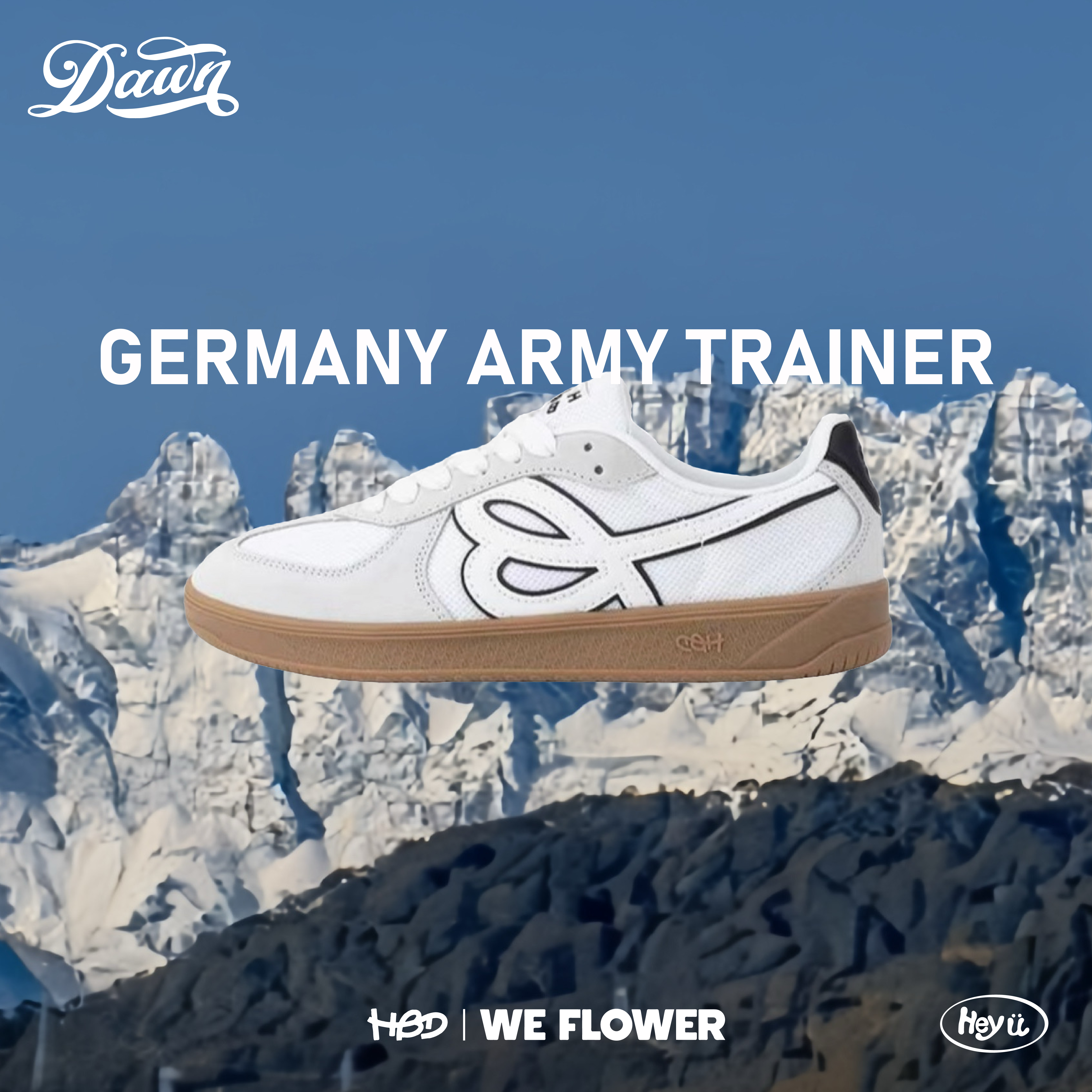 HBD X WE FLOWER Germany Army Trainer (白)