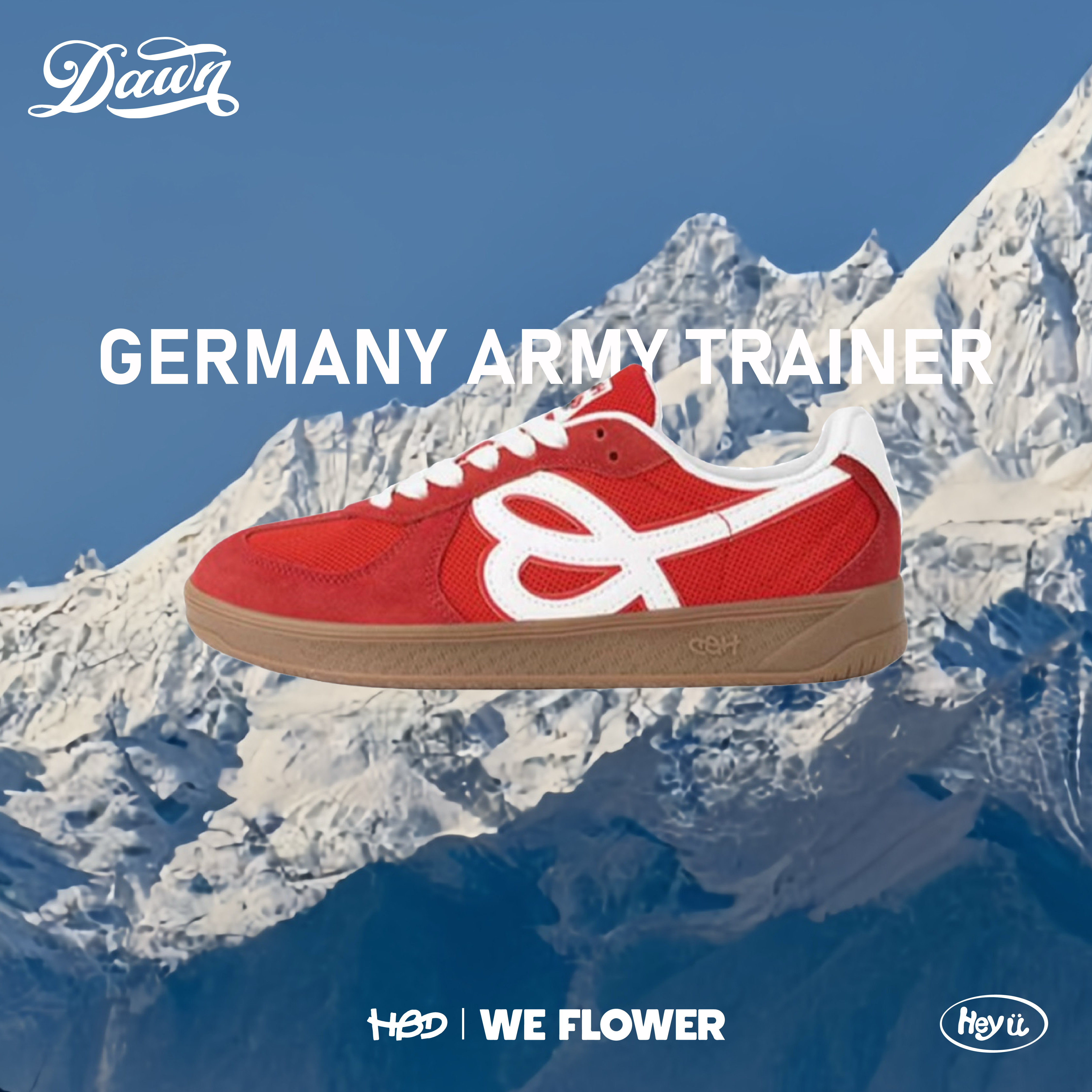 HBD X WE FLOWER Germany Army Trainer (紅)