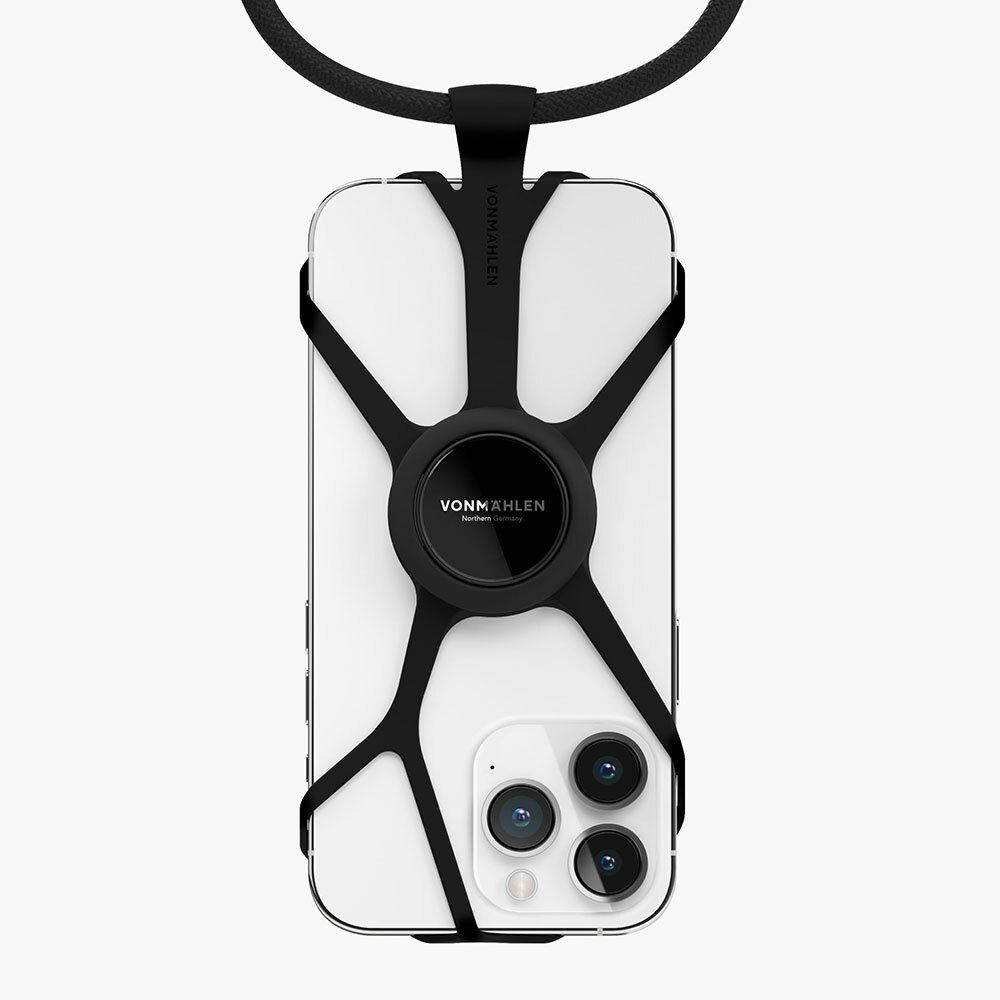 【福利品】德國VONMÄHLEN Infinity Plus 通用型手機掛繩＋多功能手指持架 (黑)