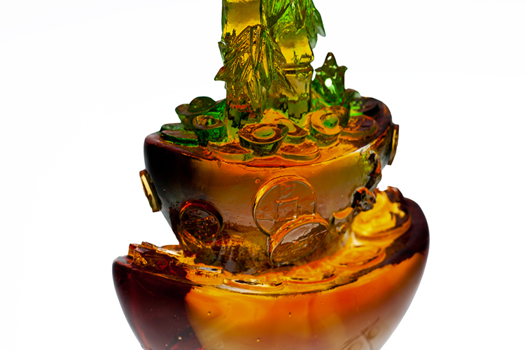 鹿港窯禮品館│居家開運琉璃珍藏-財運節節高│生日禮物、居家開運、開市開業、升遷榮調...禮品