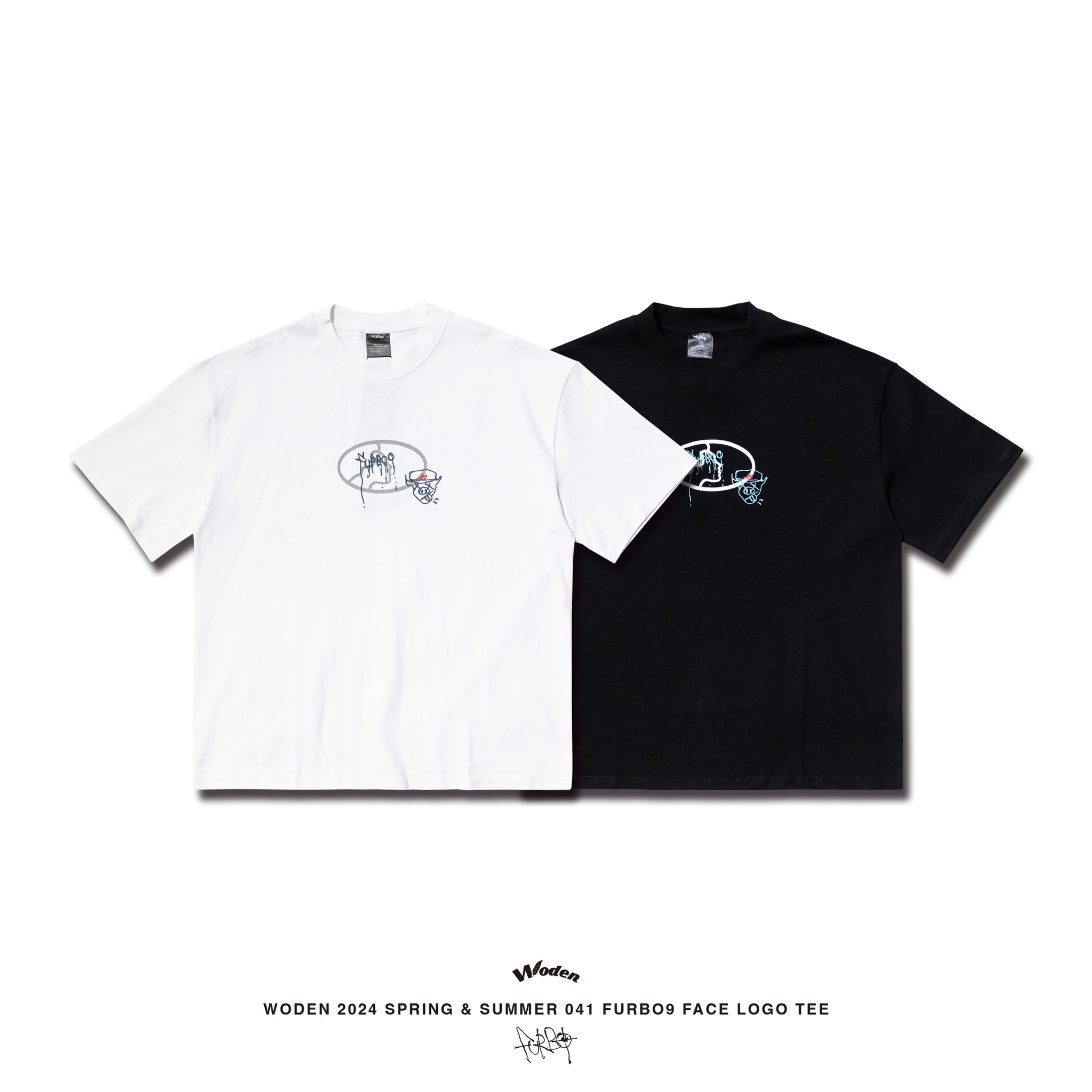 WODEN 2024 Spring & Summer 060 Furbo9 Face LOGO Tee