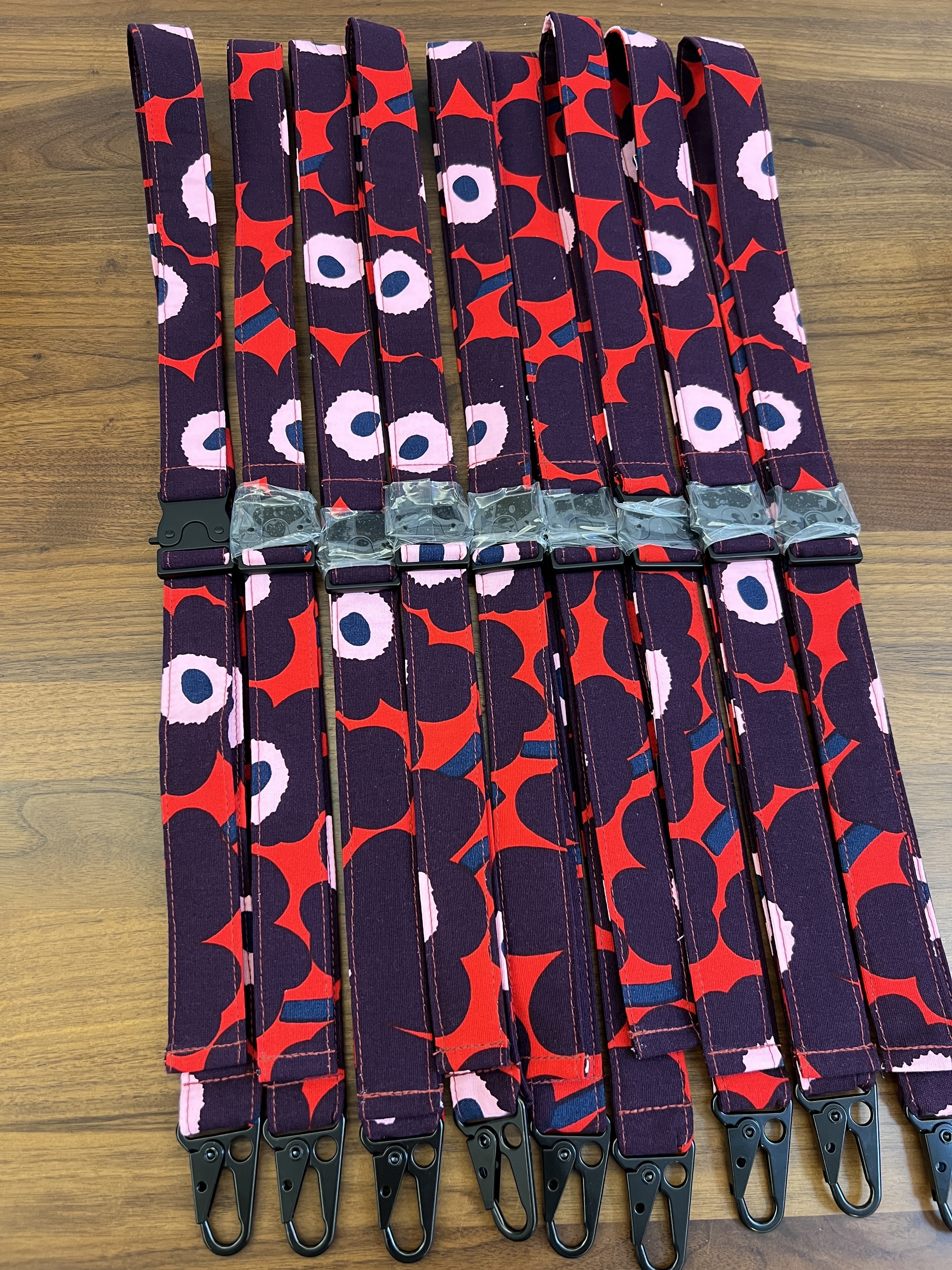 Cross Body Phone Charm 手機揹帶 | Marimekko canvas fabric | purple red