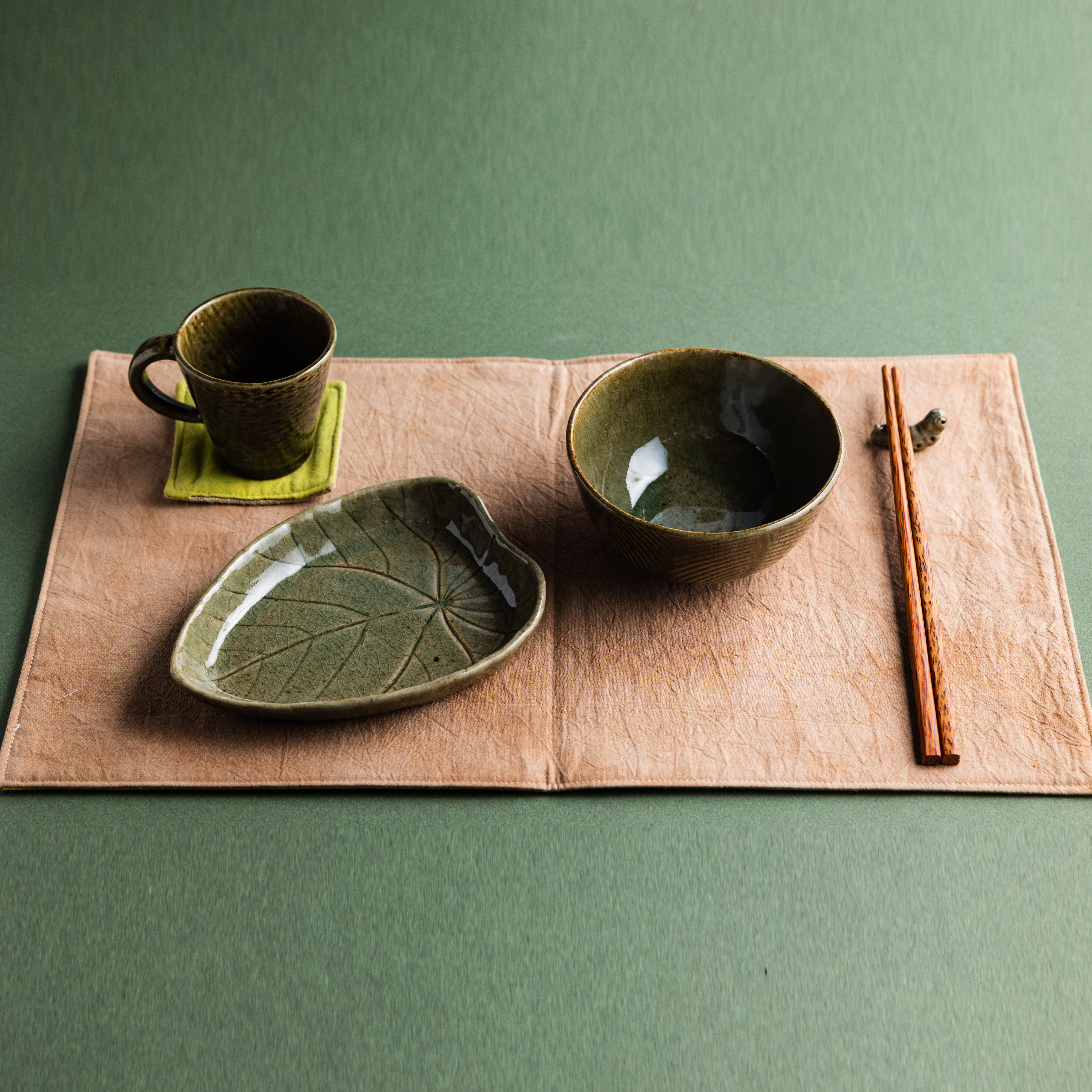 【寶來陶、日作染】餐具七件組