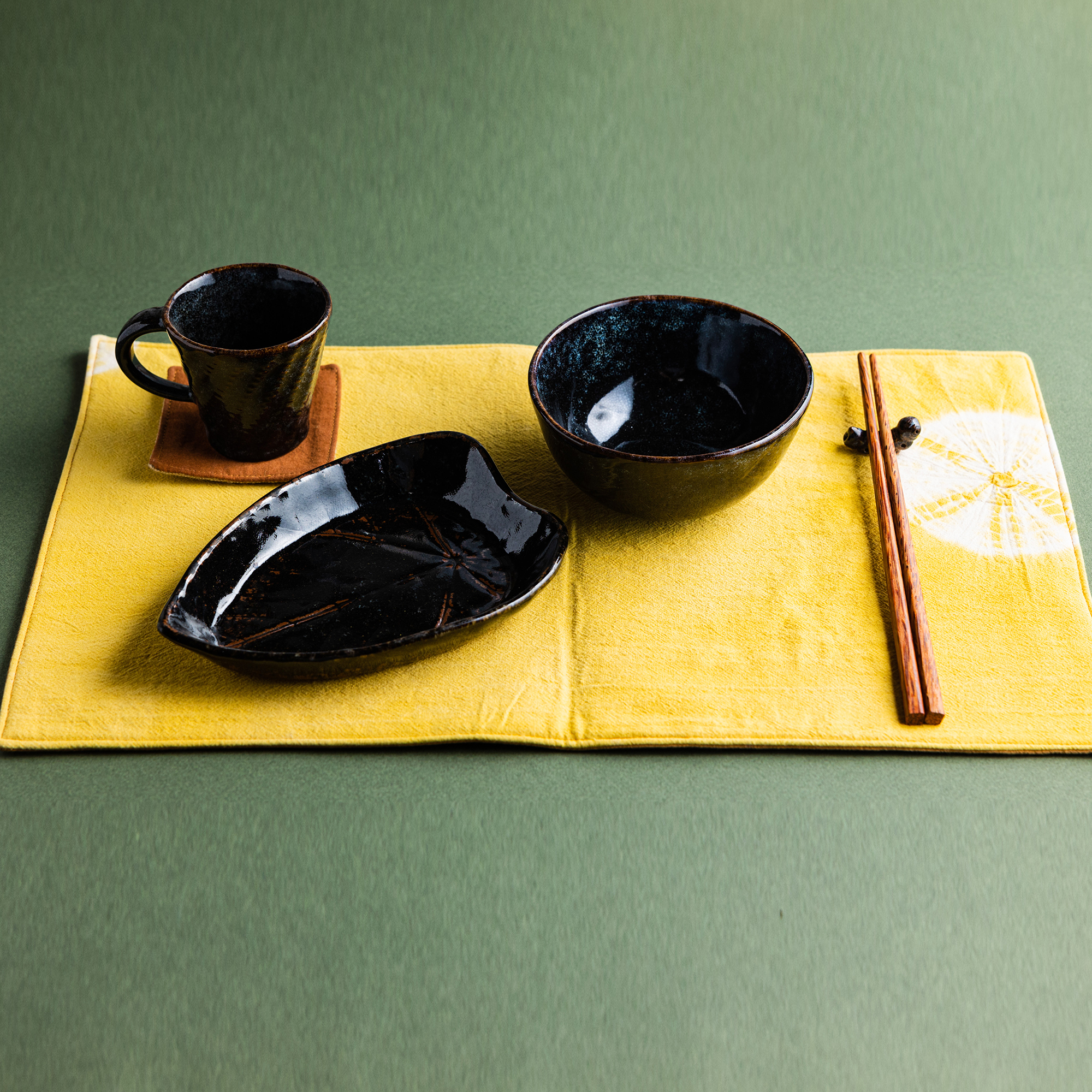 【寶來陶、日作染】餐具七件組