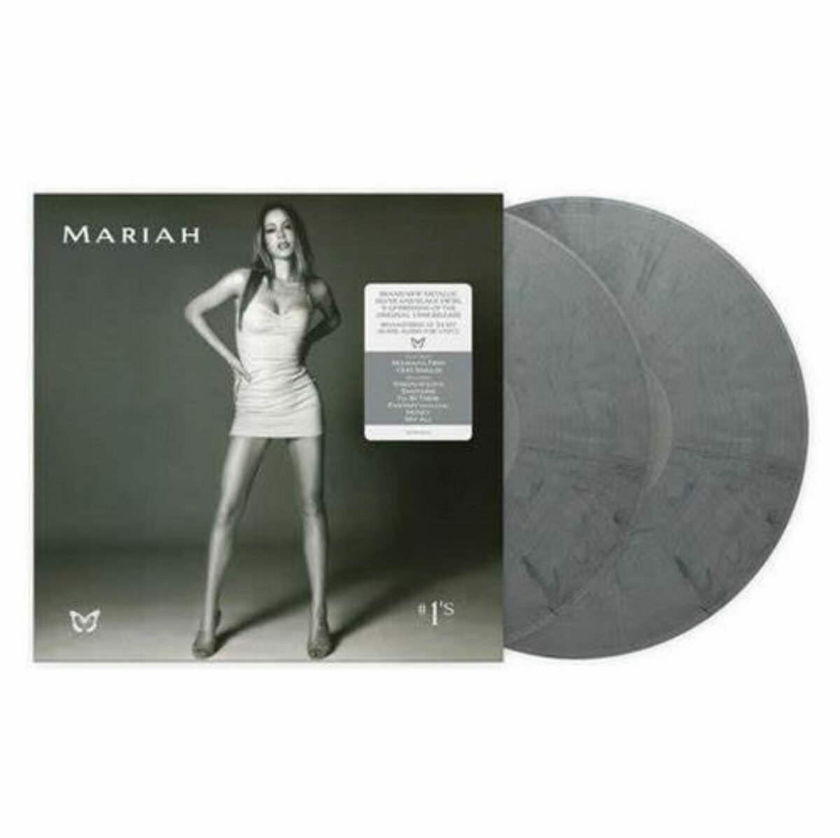 Mariah Carey – #1 Best Of 2LP (Metallica Silver & Black Swirl Vinyl)