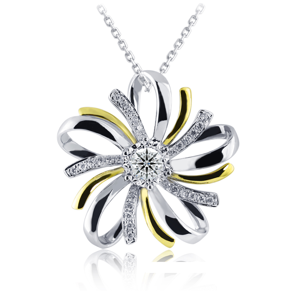 30分雙色煙花雙用鑽石胸墜