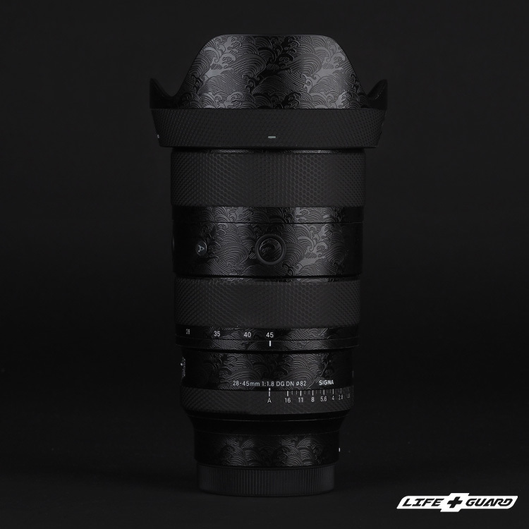 LIFE+GUARD 貼膜質感特寫，LIFE+GUARD 海浪黑設計風格