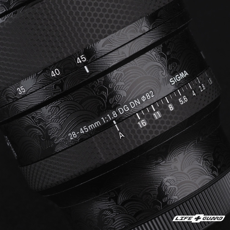 LIFE+GUARD 貼膜質感特寫，LIFE+GUARD 海浪黑設計風格