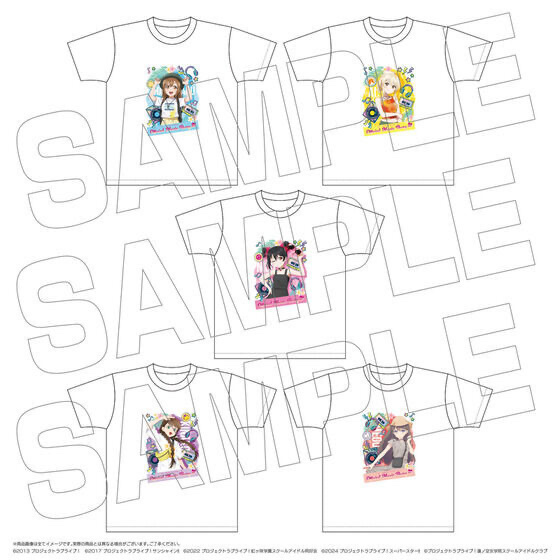 214936 Pbandai 預訂2024/10月 Love Live! Series Official Music Party @C104 Tｼｬﾂ(全5種)