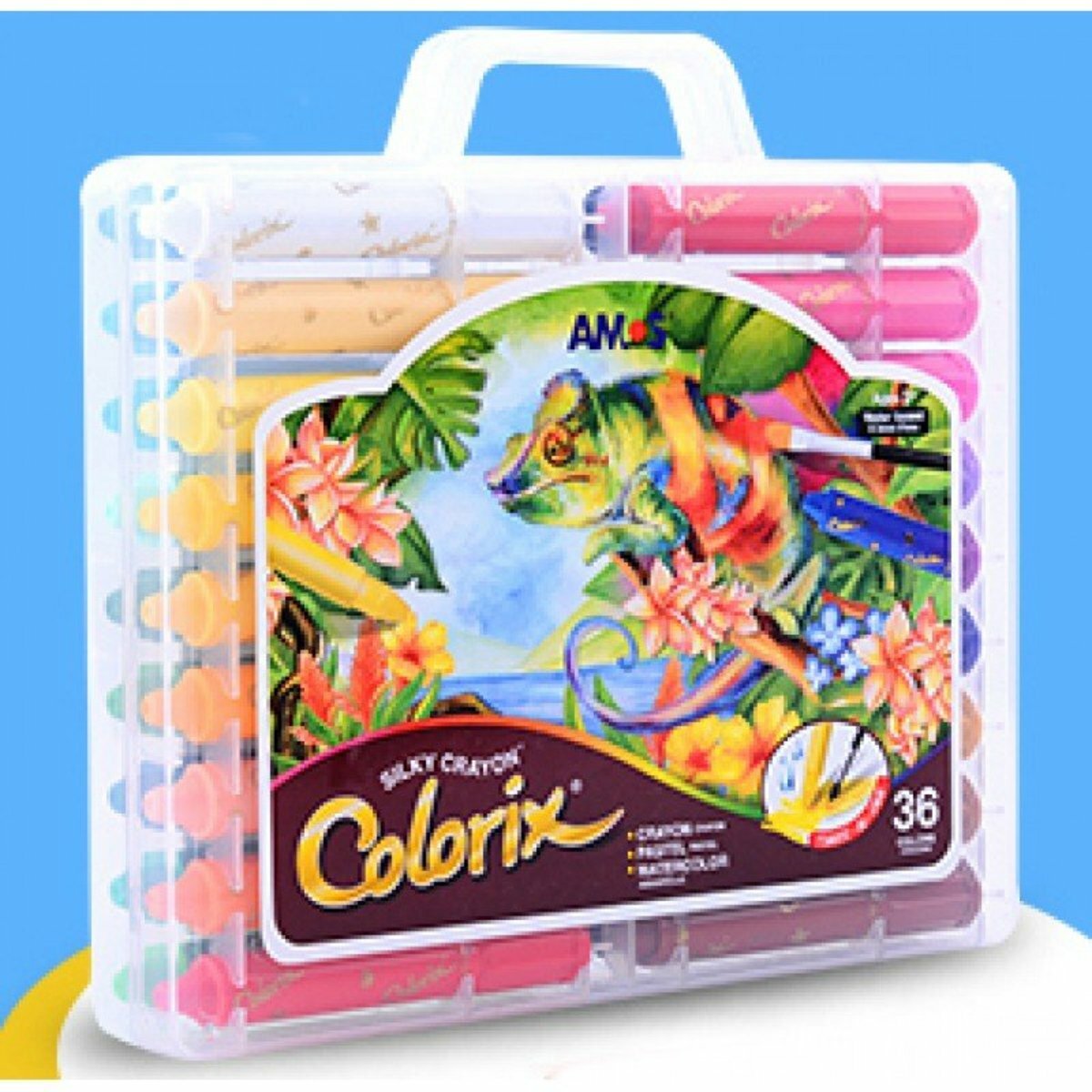 AMOS - 韓國 AMOS Colorix® 粗杆3合1水彩粉彩蠟筆, 36色套裝 #CRX5PC36《香港行貨》- 1 套