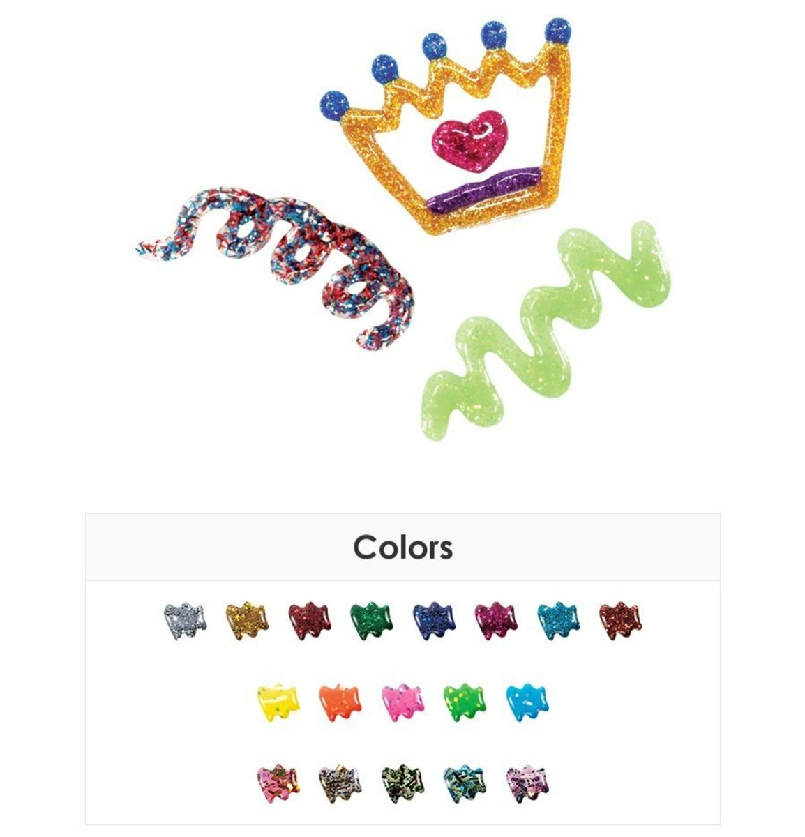 AMOS - 韓國 AMOS 閃亮金粉膠水, 全套18色套裝 #GVA10P18《香港行貨》- 1 套