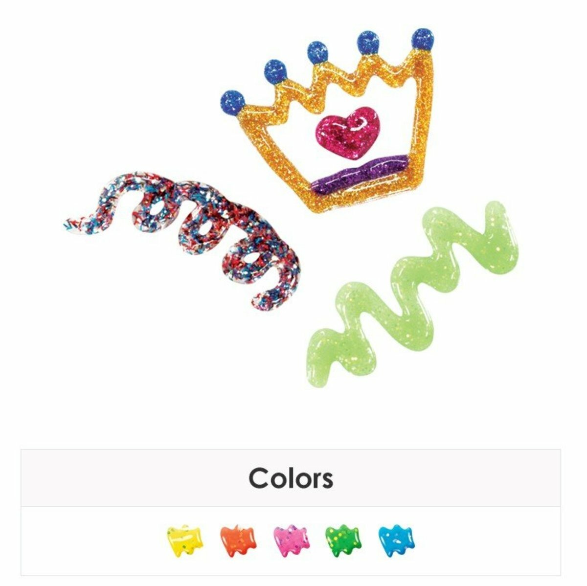 AMOS - 韓國 AMOS 熒光金粉膠水, 5色套裝 #GNE10B5《香港行貨》- 1 套