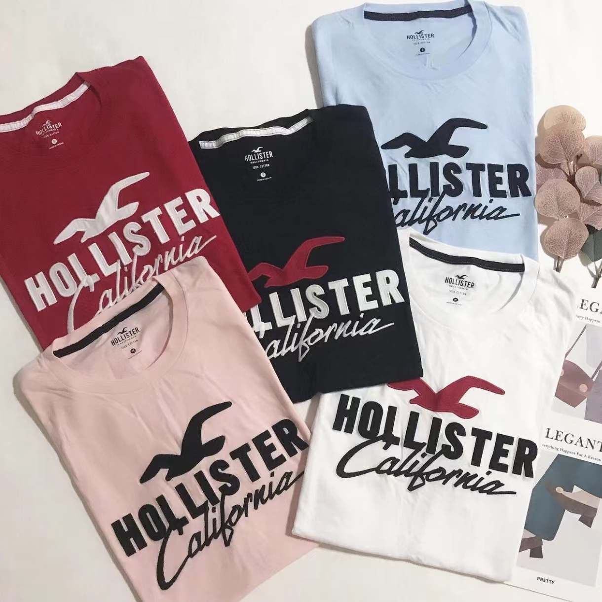 HOLLISTER MIDDLE LOGO TEE 今季新款