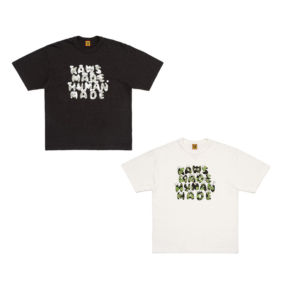 Kaws x Human Made 胸前文字款 白 /黑 XX27TE017-WT XX27TE017-BK