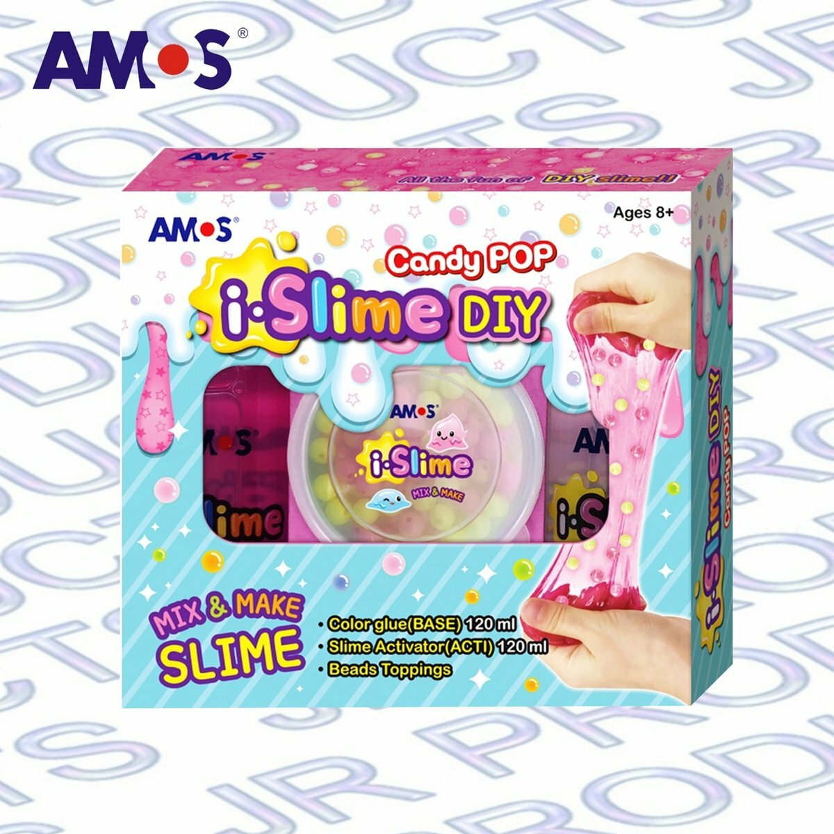 AMOS - 韓國 AMOS 鬼口水DIY套裝, 糖果泡泡系列 #IS120P2-C《香港行貨》- 1 套