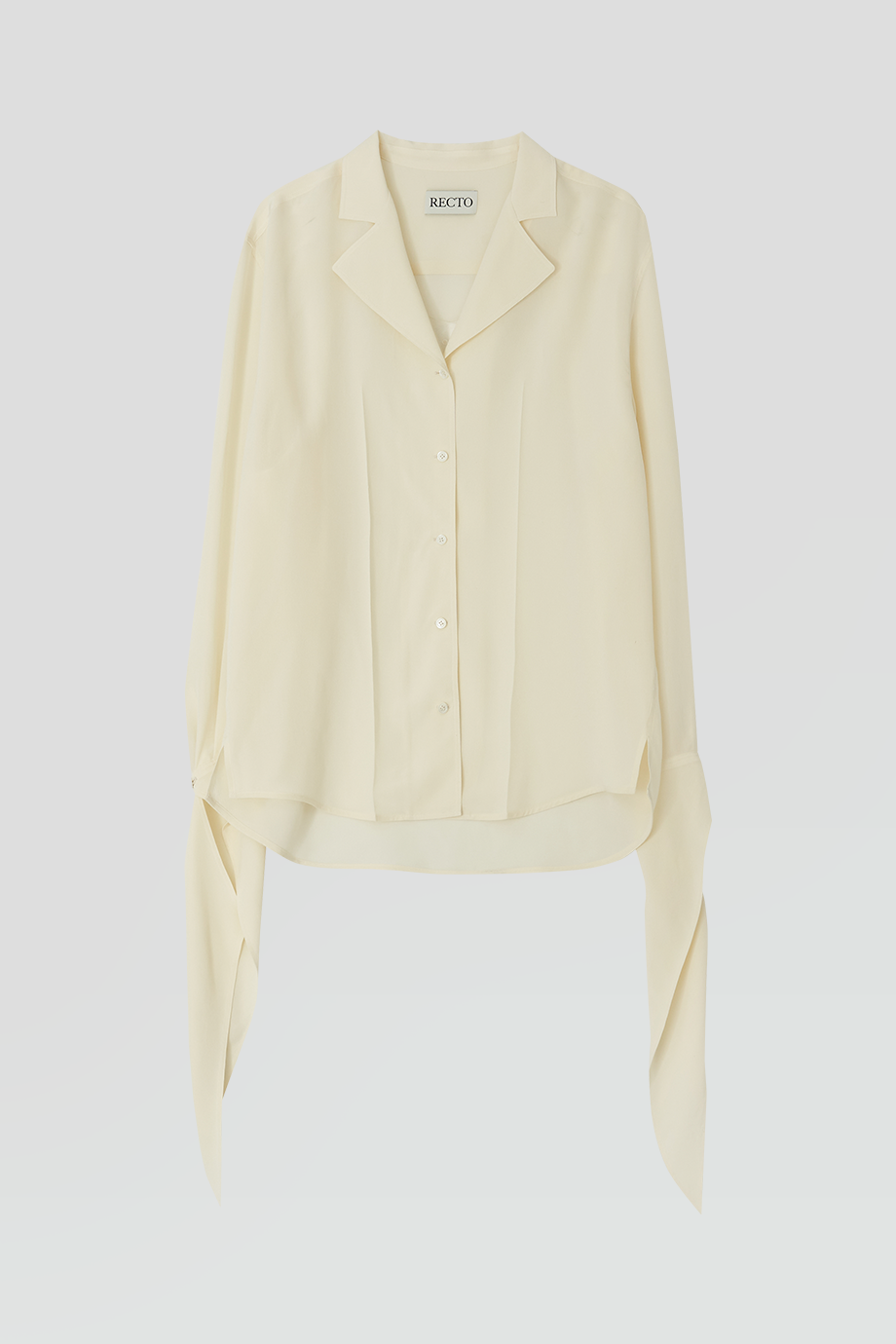 RECTO｜ELEANOR 古巴領垂墜袖口絲質襯衫