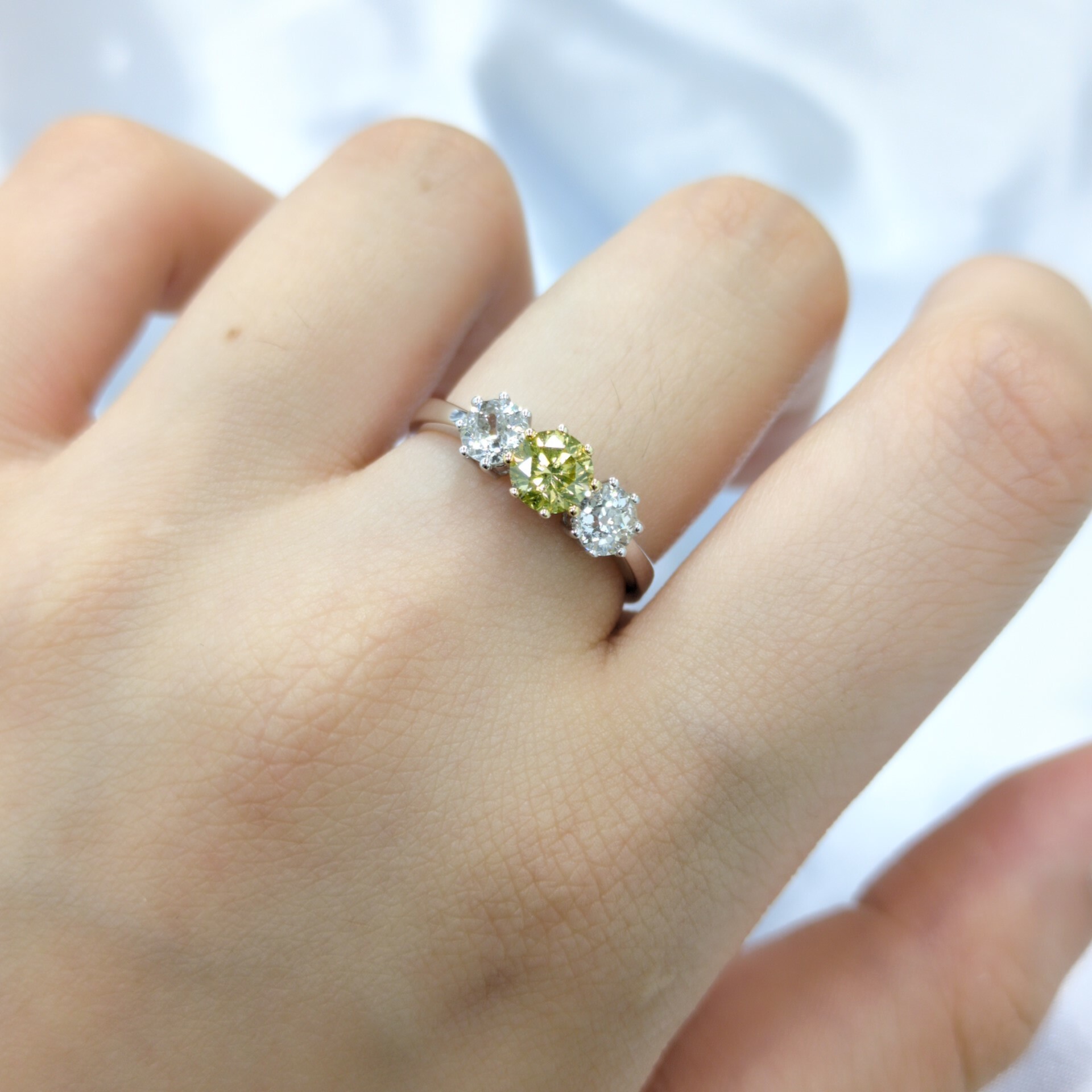 18K Gold 1.13ct Fancy Yellow Diamond Ring