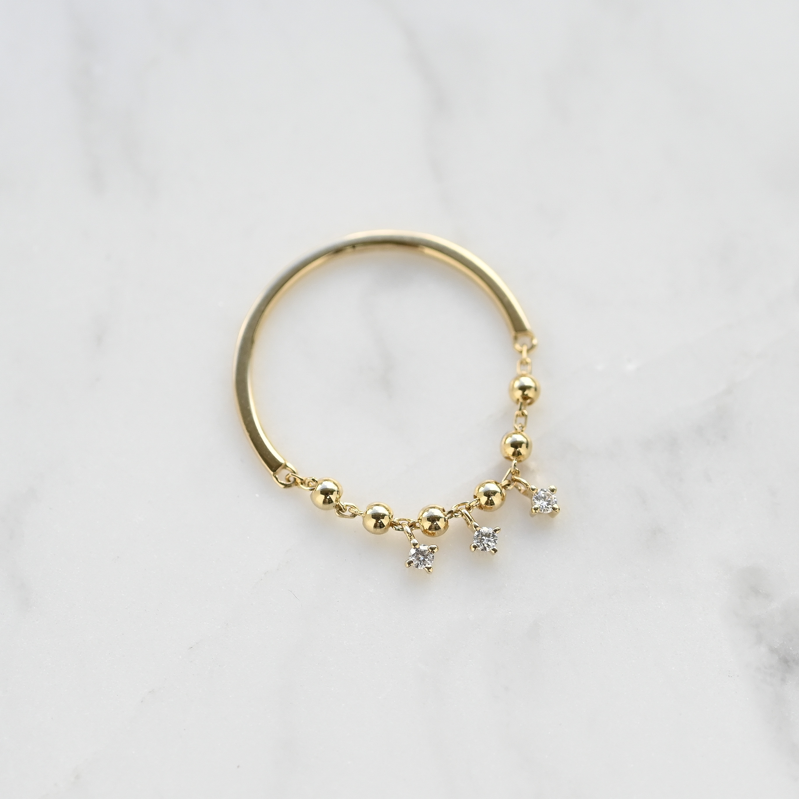 18K Tres Gotas Diamond Ring