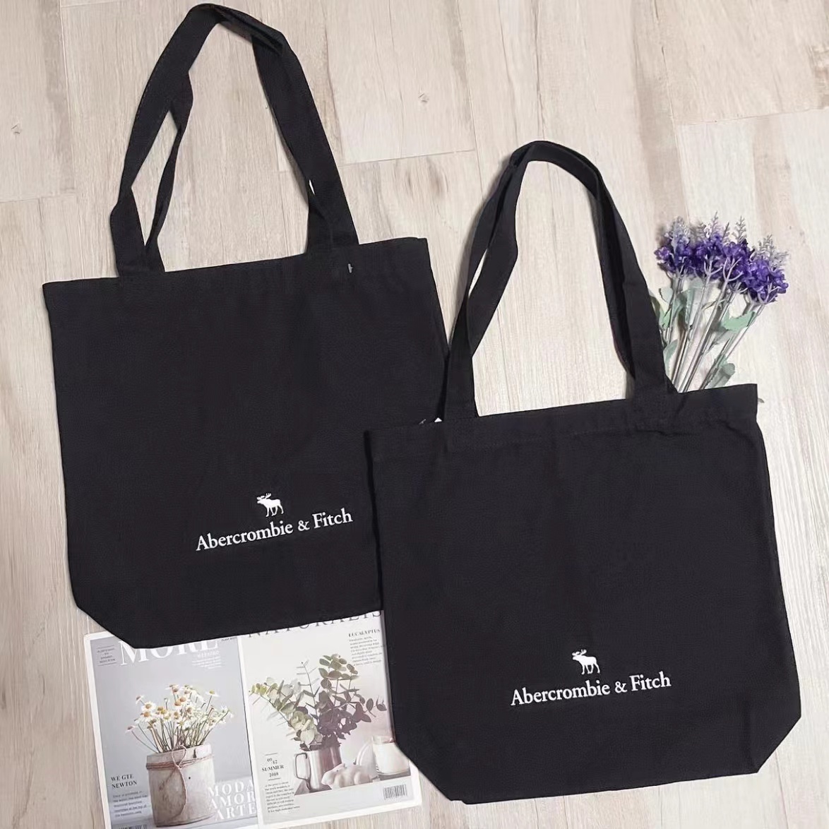 ABERCROMBIE & FITCH LOGO TOTE BAG