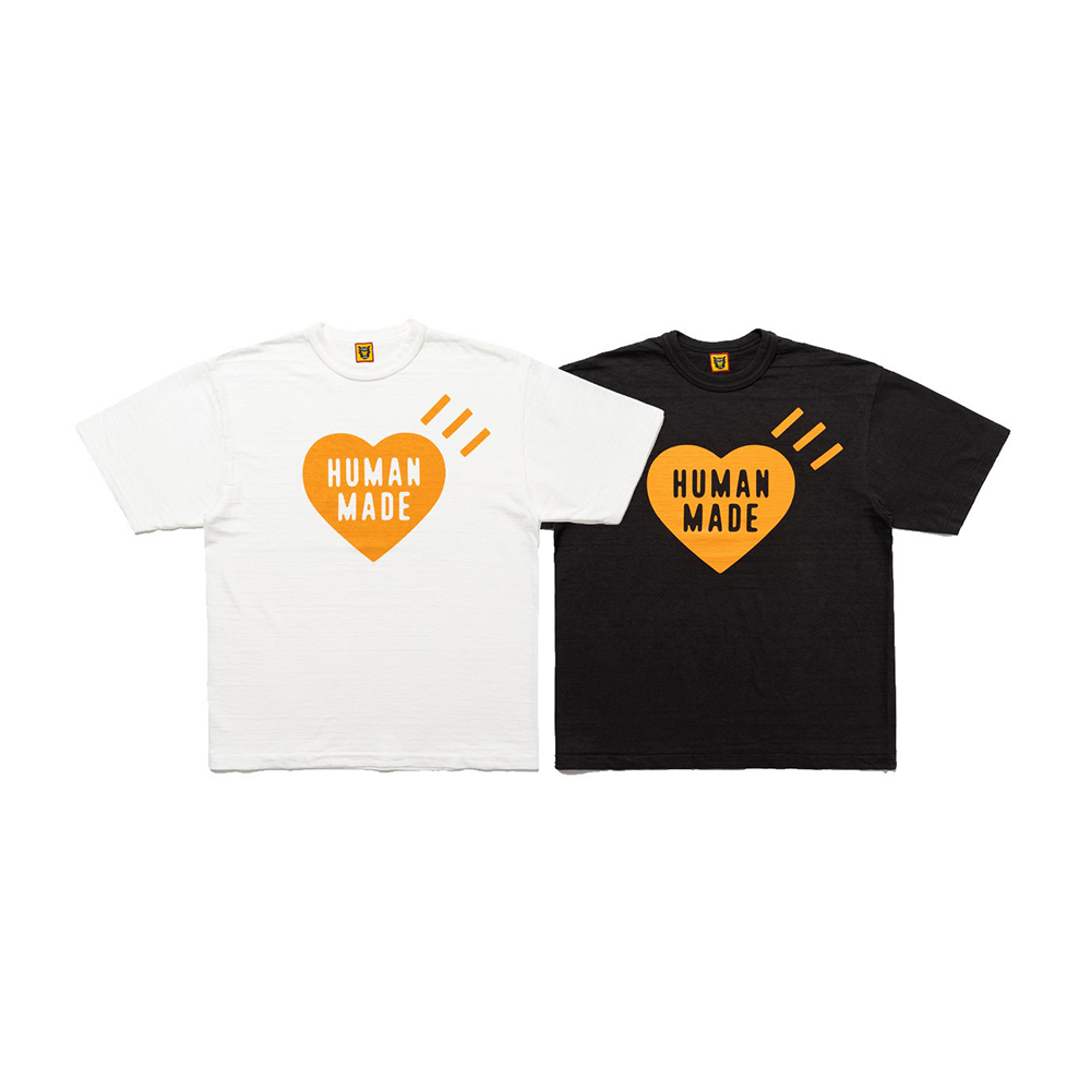 Human Made Heart T-Shirt 白橘 / 黑橘 澀谷限定 HM26TE022-WT  HM26TE022-BK
