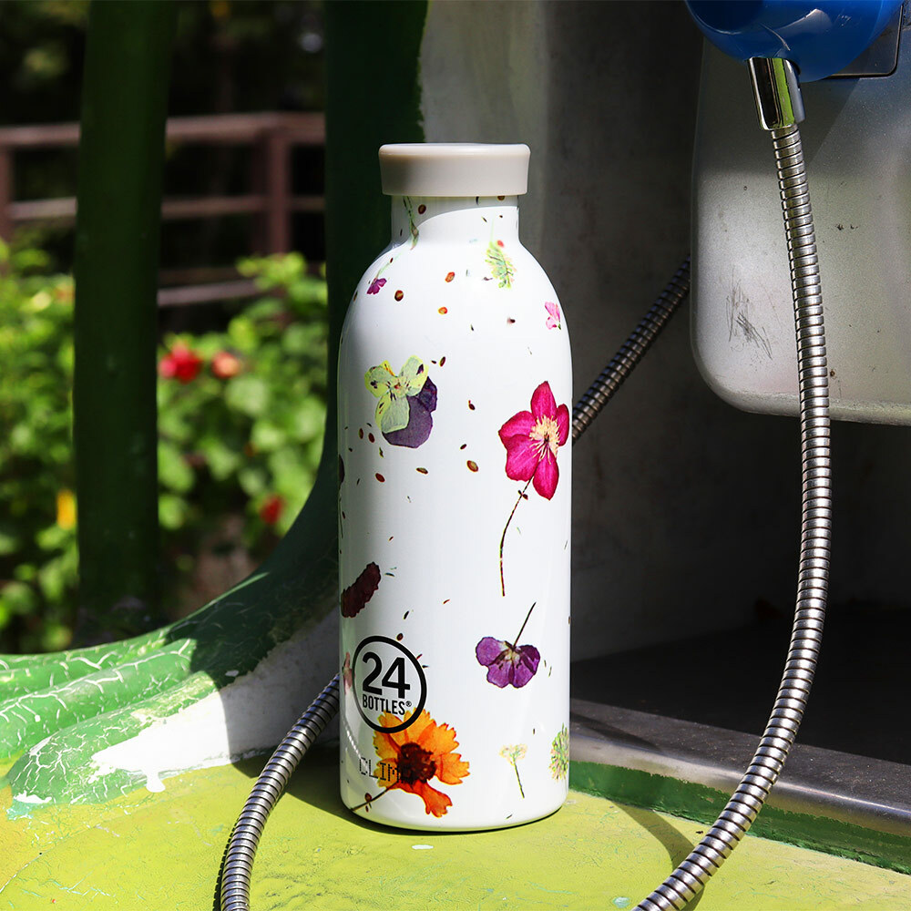 義大利 24Bottles 不鏽鋼雙層保溫瓶 500ml (附濾茶器) - 春塵