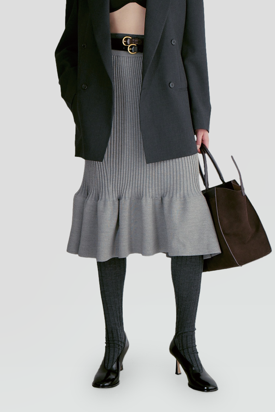 RECTO｜DARIA 羅紋魚尾針織裙