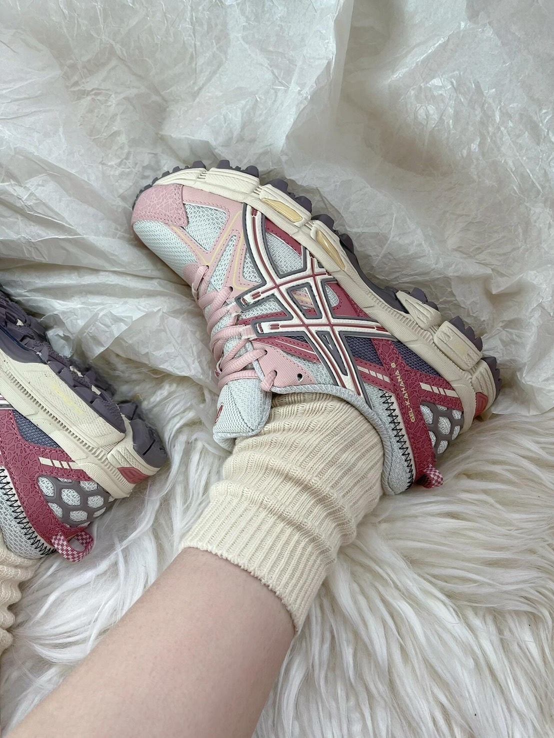 ASICS Gel-Kahana 8 灰粉色 奶油底 復古 慢跑鞋 越野鞋 1012A978-103/預購