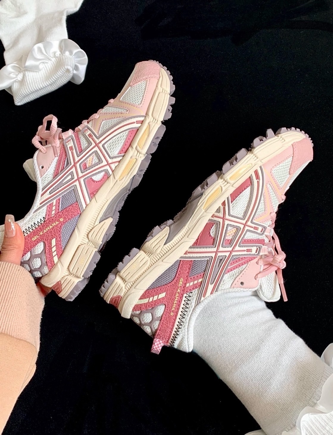 ASICS Gel-Kahana 8 灰粉色 奶油底 復古 慢跑鞋 越野鞋 1012A978-103/預購