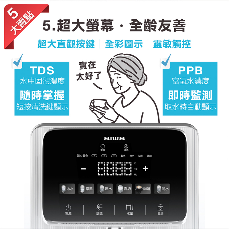 AIWA 日本愛華 逆滲透冰溫瞬熱淨飲機 AW-RO60