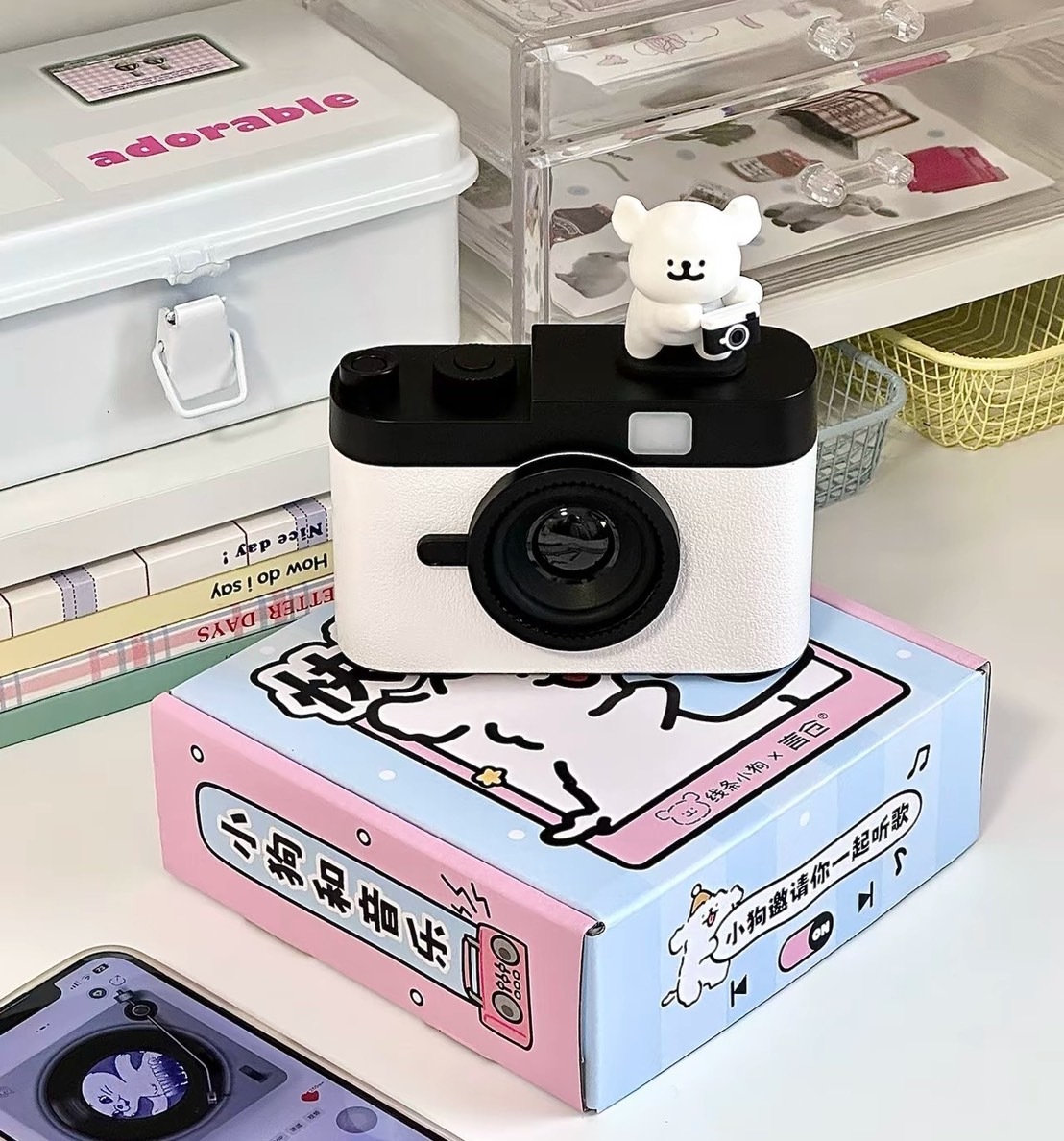 KTQ STORE ‧ 線條小狗 相機造型藍芽音響