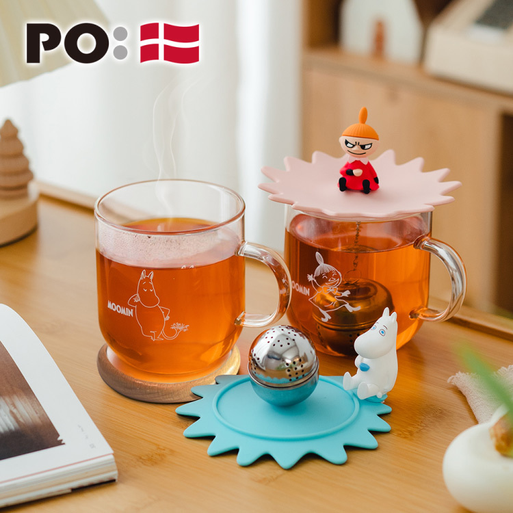 PO: 丹麥POxMOOMIN泡茶二件組(濾球玻璃杯-共2色/暖茶器)