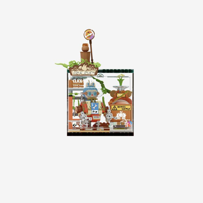 -(A6d)-POP BLOCKS LABUBU THE MONSTERS FOREST SECRET BASE 泡泡瑪特 積木 滾滾寶石/香甜釀造/咔嚓維修/果醬塗鴉/淘氣木屋 一組