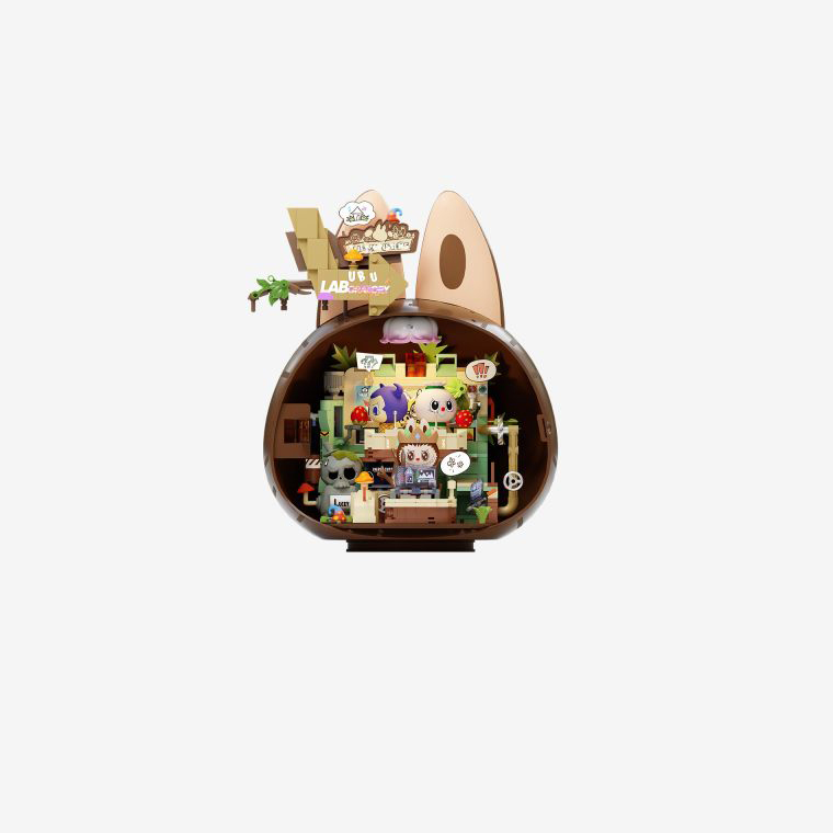 -(A6d)-POP BLOCKS LABUBU THE MONSTERS FOREST SECRET BASE 泡泡瑪特 積木 滾滾寶石/香甜釀造/咔嚓維修/果醬塗鴉/淘氣木屋 一組