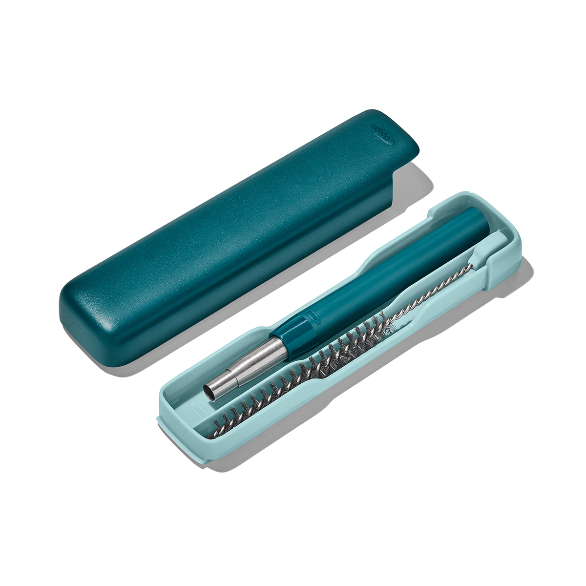 美國品牌OXO Good Grips 可折疊吸管連盒 - 藍色 -11343600