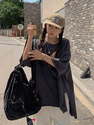 ᴴᴼᵀ ▸▸店長推薦◃◃ 春夏新款/單邊側開叉長版上衣 MANIFEST正韓🇰🇷