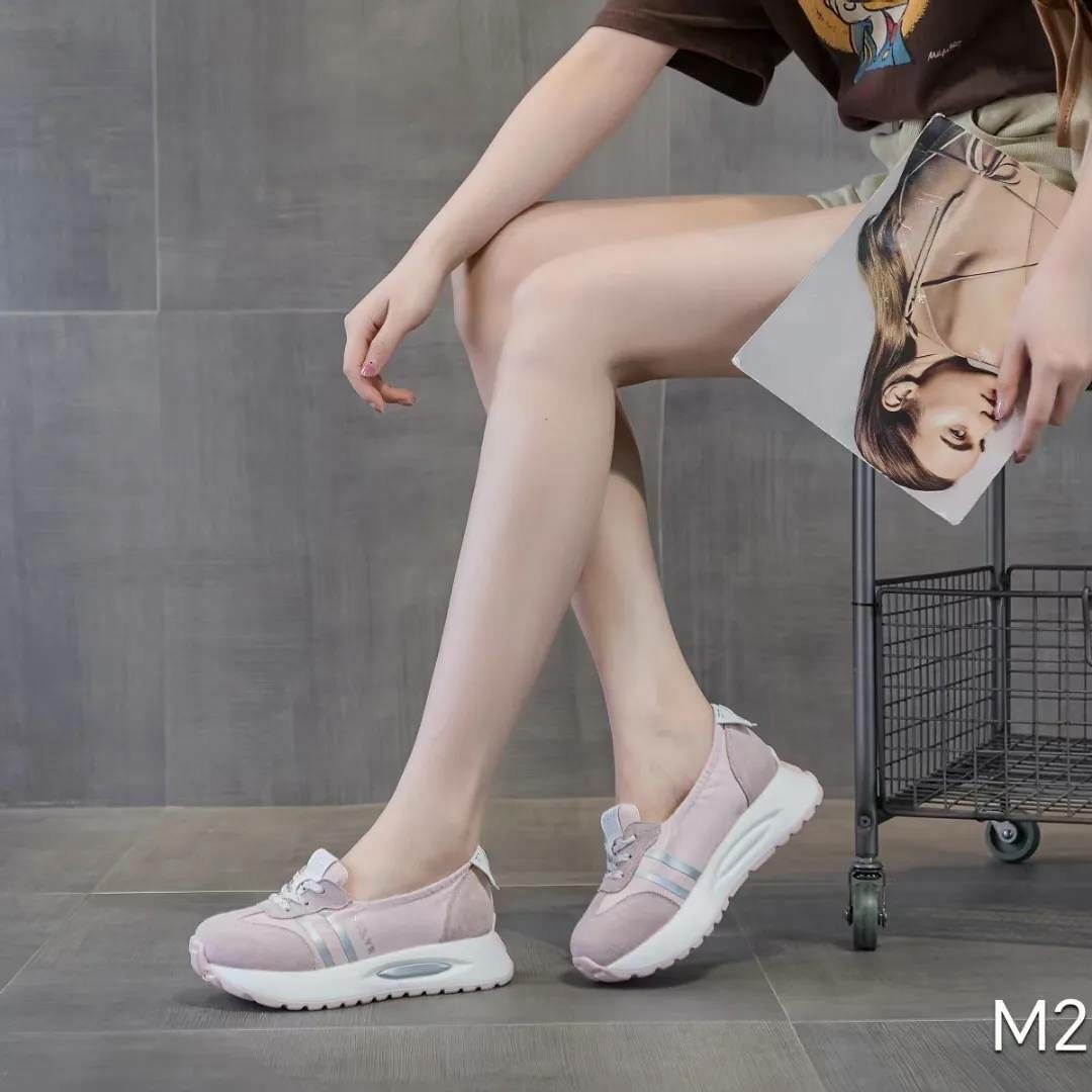 彩虹淺口真皮休閒鞋