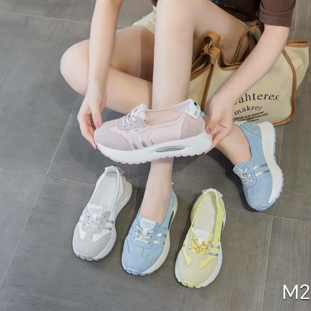 彩虹淺口真皮休閒鞋