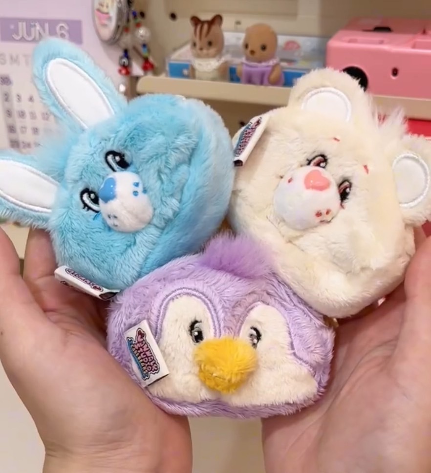 現貨 正版聯名 Care bears 彩虹熊 愛心小熊 絨毛零錢包 吊飾
