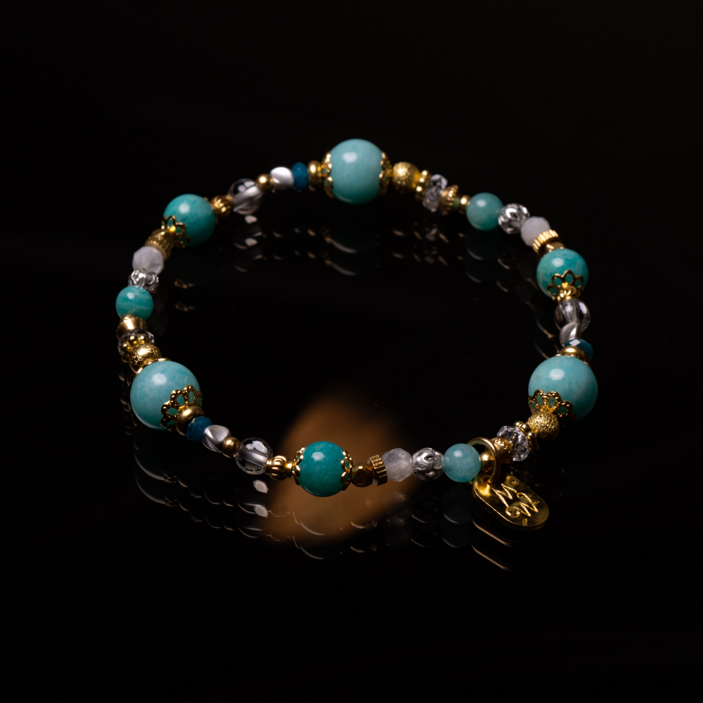 航線地圖｜天河石白月光手鍊 C1638