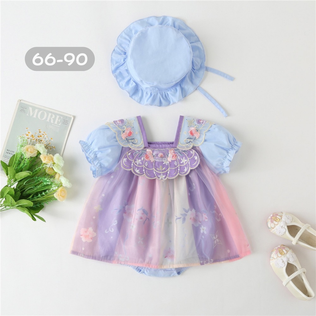 【送帽子】韓式漸層藍紫 包屁裙 MF