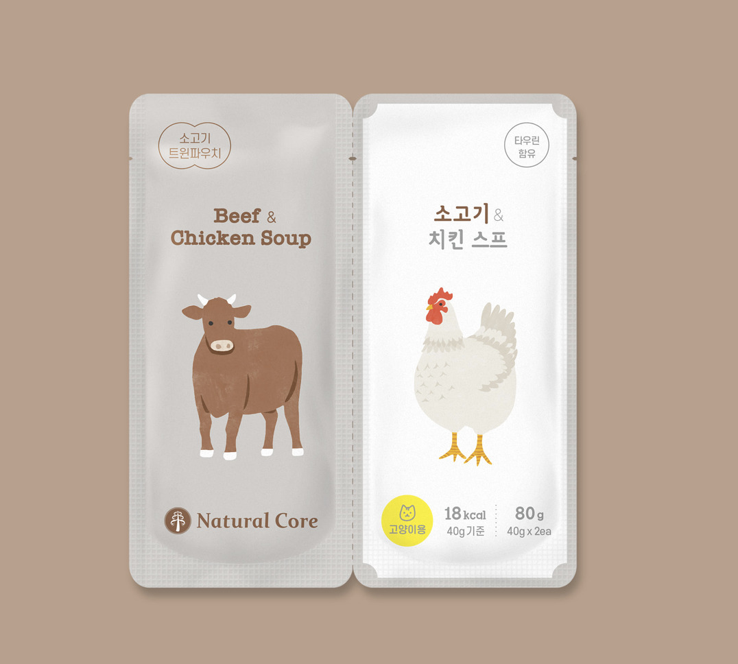 【韓國 NATURAL CORE 自然核心】營養湯雙袋-牛肉&雞肉