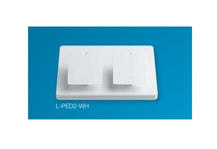 路創 RA2 SELECT HOMEWORKS L-PED2-WH | L-PED2-BL, 2 GANG PICO 桌面底座北極白或黑色