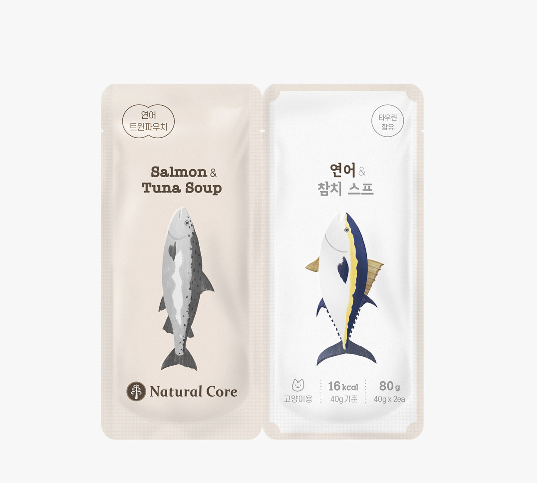 【韓國 NATURAL CORE 自然核心】營養湯雙袋-鮭魚&鮪魚